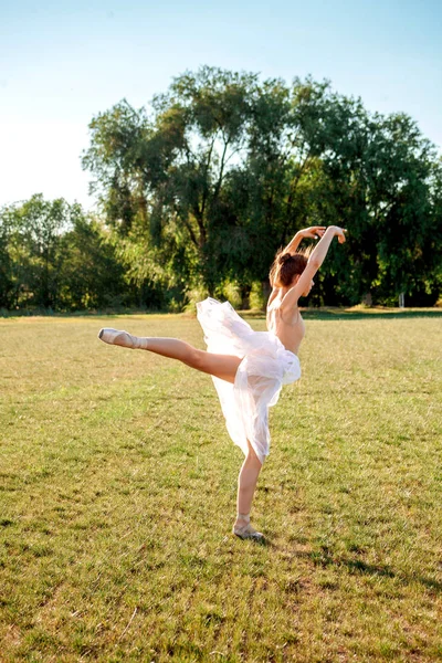 Bailarina Sensual Natureza Verão — Fotografia de Stock
