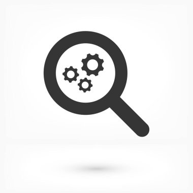 SEO vektör ikonu, web için tasarım illüstrasyonu. Düz biçim