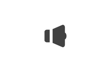 Hoparlör vektör simgesi, lorem ipsum Düz Tasarım