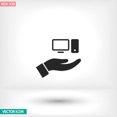 Uygulamanız için vektör resmi. Simge şu şekilde yapılır: