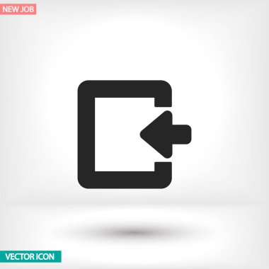 ENTRANCE vektör simgesi, lorem ipsum düz tasarım