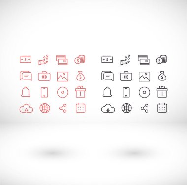 10 bölüm lorem ipsum Düz Tasarım JPG 10 eps illüstrasyon