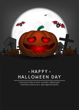 Cadılar Bayramı arkaplanınız kutlu olsun, balkabağı canavar vektör tasarımı