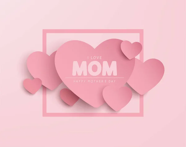 Happy Mother Day Banner Vector Design — Stock Vector