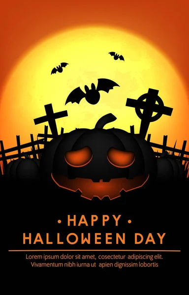 Happy Halloween Day Vector Design — Stock Vector