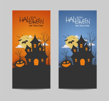  mutlu Cadılar Bayramı gün banner vektör tasarımı