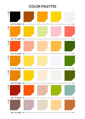 renk paletleri tasarım vektör