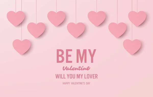 Happy Valentine Day Verkoop Spandoekontwerp Vector — Stockvector