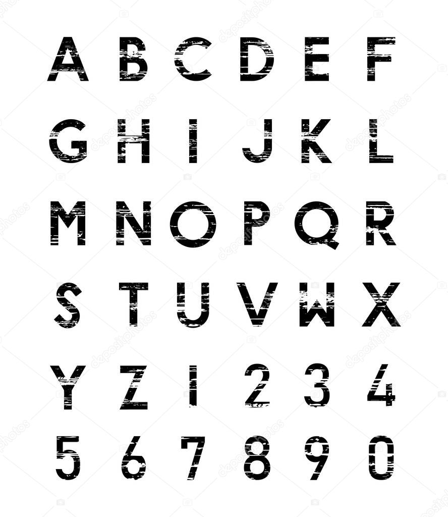 abstract alphabet vector design