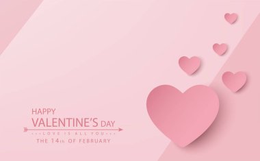 mutlu sevgililer günü afiş vektör tasarımı