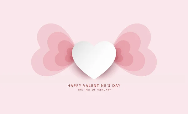 Feliz Día San Valentín Banner Vector Diseño — Vector de stock