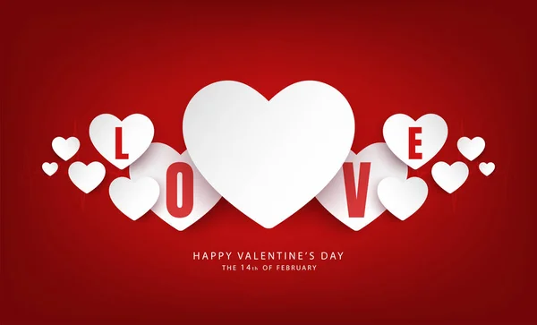 Happy Valentine Day Banner Vector Design — Stock Vector