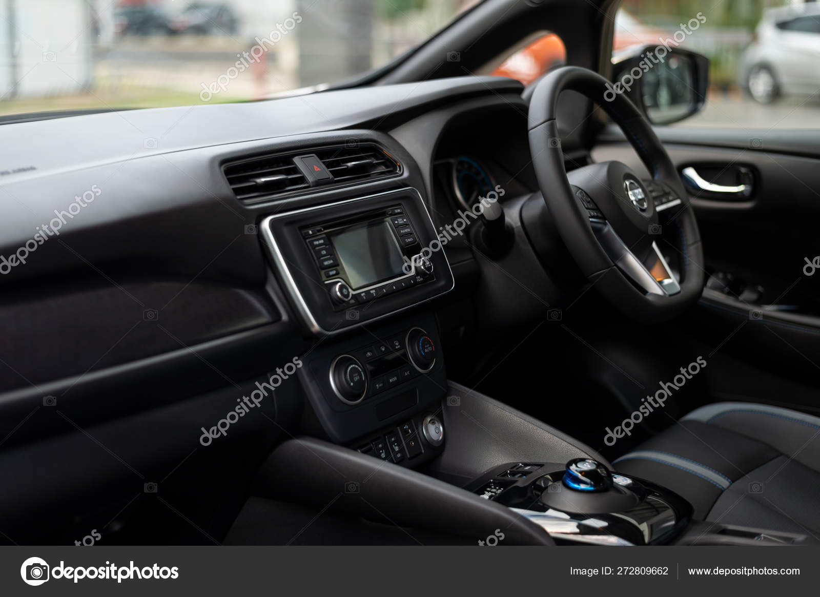 Chiang Rai Thailand May 2019 Closeup Interior All New Nissan