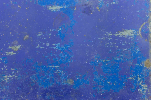 Egy Kék Fal Hámozott Textúrájának Közelsége Felülnézet — Stock Fotó