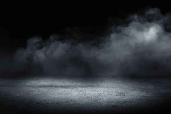 Concrete Floor Smoke Background — Stock Photo, Image