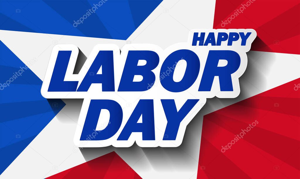 flag USA background design for labor day background. vector illustration