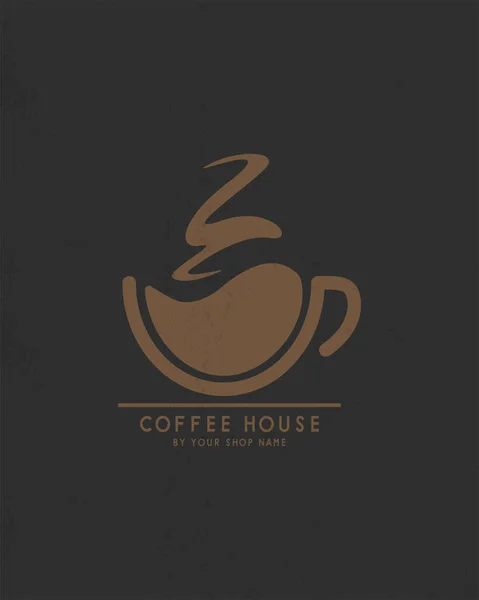 Design Logotipo Loja Café Ilustração Vetorial — Vetor de Stock