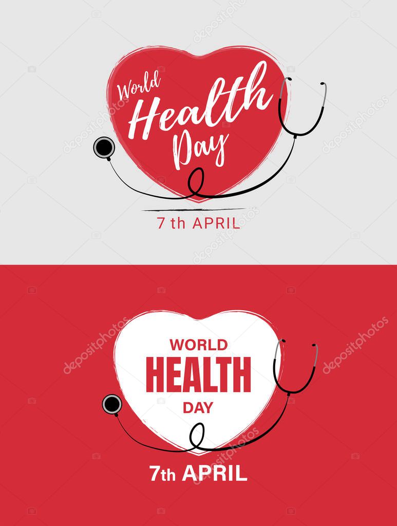 world health day. vector illustration