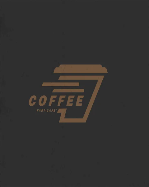 Design Logotipo Loja Café Ilustração Vetorial — Vetor de Stock