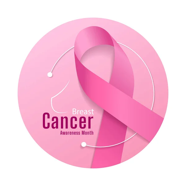 Breast Cancer Awareness Banner Vector Illustration — Stock Vector