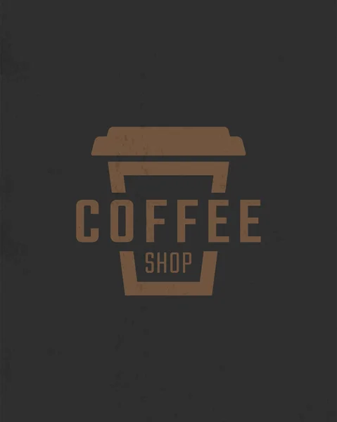 Coffee Shop Logo Design Vector Illustration — Stock Vector