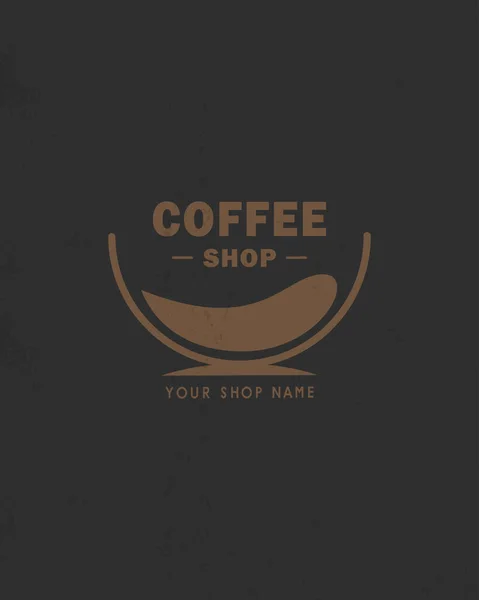 Design Logotipo Loja Café Ilustração Vetorial — Vetor de Stock