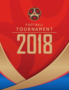 turnuva futbol kupası 2018. Vektör arkaplan