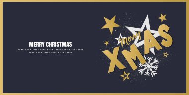 Mutlu xmas bayrak vektörü