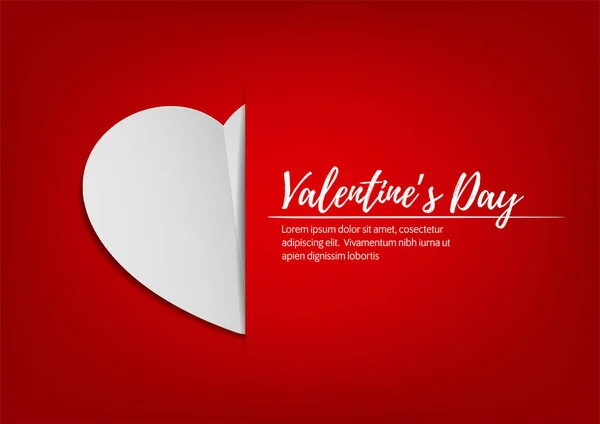 Feliz Día San Valentín Banner Vector Diseño — Archivo Imágenes Vectoriales