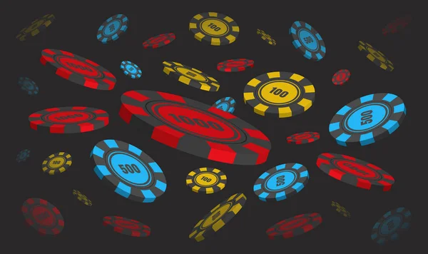Casino Chips Hintergrund Illustration Zum Spiel — Stockfoto
