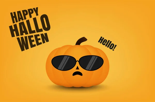 Concepto Halloween Calabaza Monstruo Vector Diseño — Vector de stock