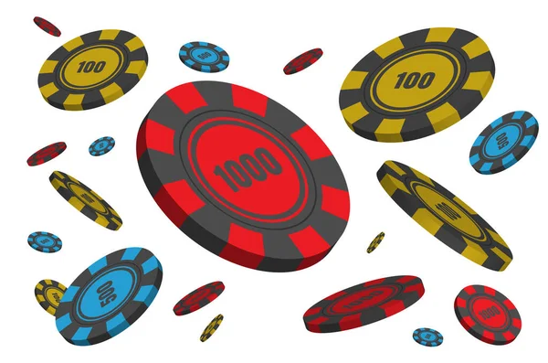 Casino Chips Vector Illustration — Stock Vector