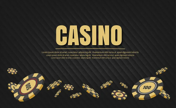 Kasino Chips Vektor Illustration — Stock vektor