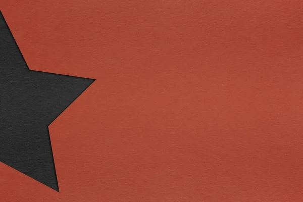 Kırmızı Kağıt Desenli Siyah Yıldız — Stok fotoğraf