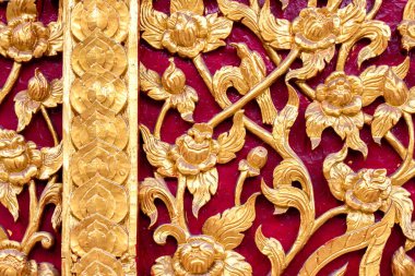 Tayland tapınak duvarında desen