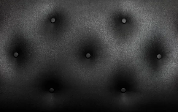 Closeup Μαύρο Δερμάτινο Καναπέ — Φωτογραφία Αρχείου