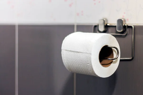 Toilettenpapier Badezimmer Mit Soft Fokus Und Überlicht — Stockfoto