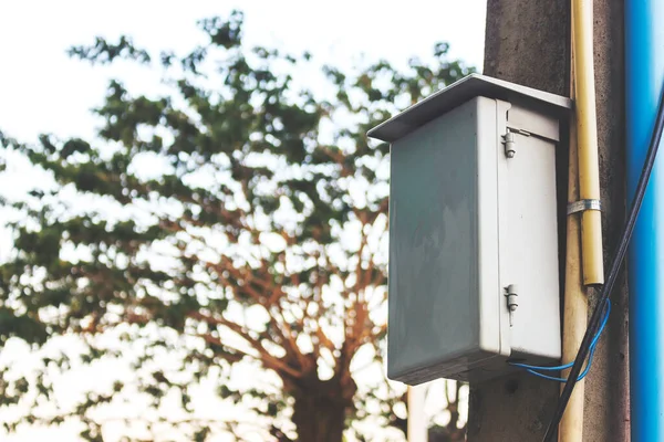 Steuerung Der Elektrischen Box Mit Soft Fokus Hintergrund Filmfarbton Und — Stockfoto