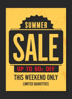 yaz indirimi afiş şablonu tasarımı