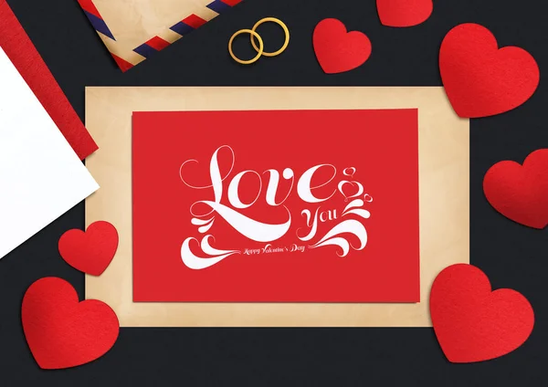 Happy Valentines Day Mockup Concept — Stock Photo, Image