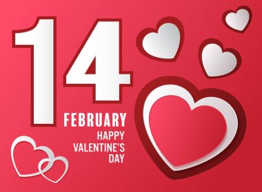 Mutlu sevgililer günü vektör tasarımı