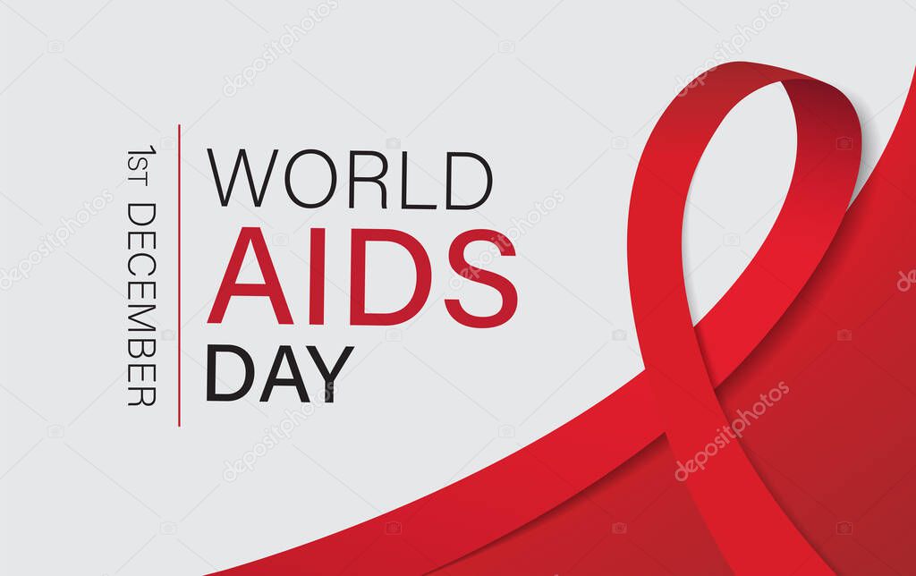 world aids day vector illustration. 