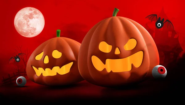 Šťastný Halloween Pozadí Design Mezera Pro Text — Stock fotografie
