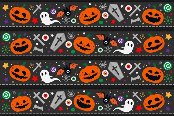 Diseño Patrón Halloween Ilustración Vectorial — Vector de stock