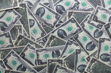 Para konsepti. 100 dolarlık bir özgeçmiş. Üst Manzara. düz yat.