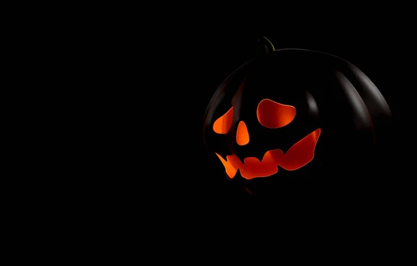 Jack Linterna Calabaza Halloween Sobre Fondo Oscuro Ilustración —  Fotos de Stock