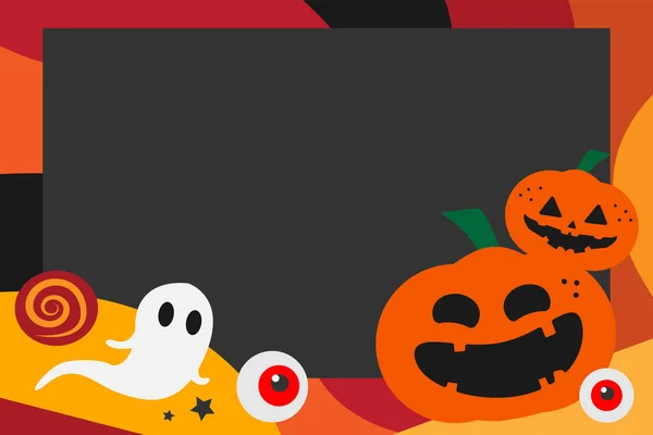 Halloween Foto Frame Vector Design — Vetor de Stock