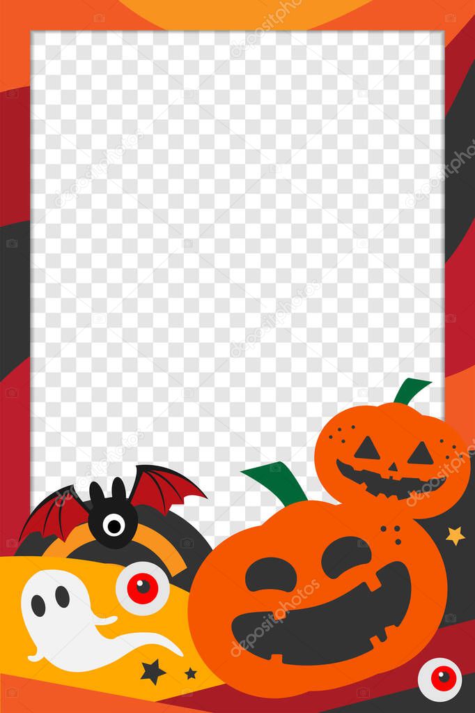 halloween photo frame vector design