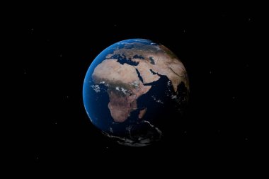 Eart Gezegeni duvar kağıdı. 3B illüstrasyon