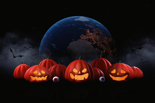 Sfondo Halloween Con Spazio Testo Illustrazione — Foto Stock